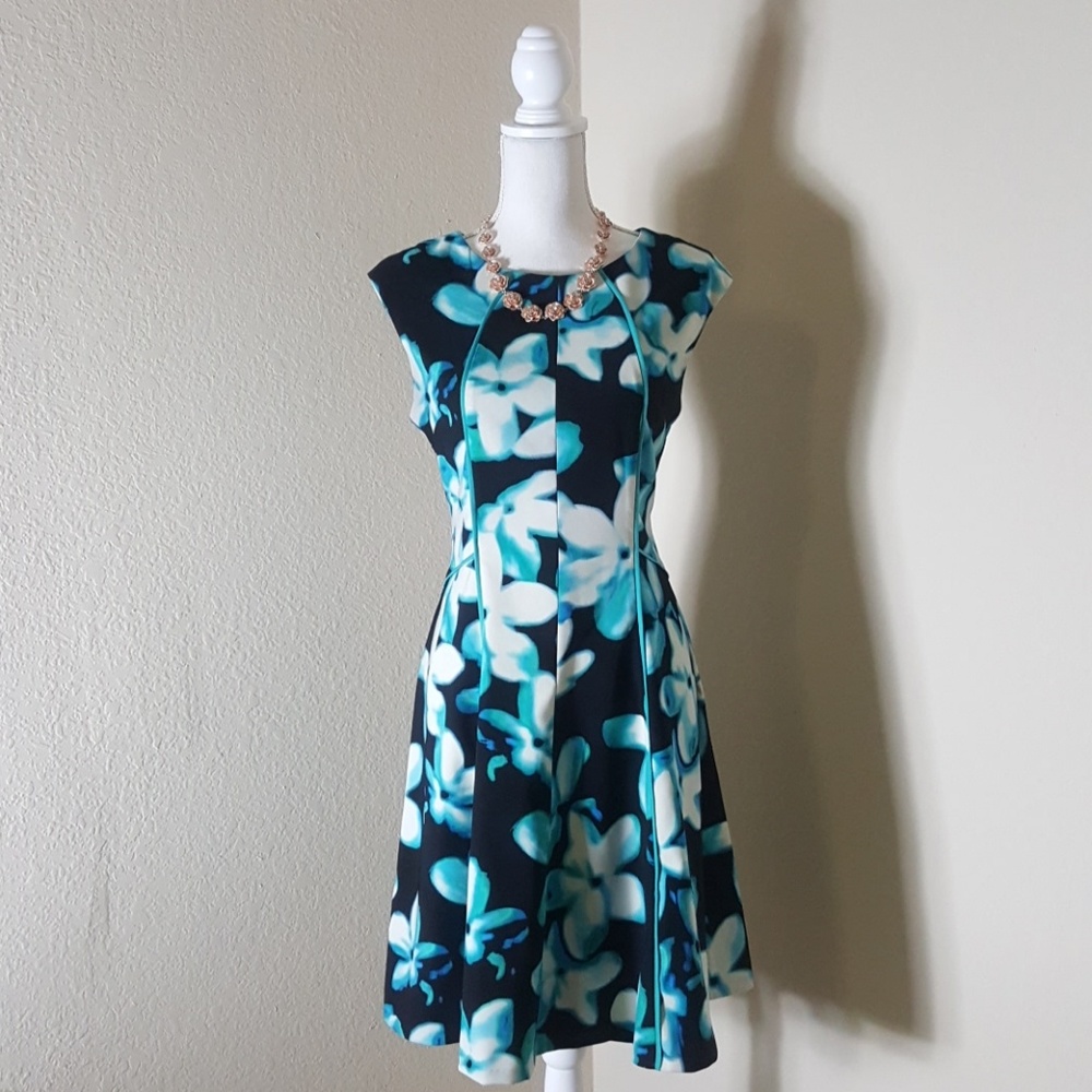 London Times Turquoise Summer Dress
